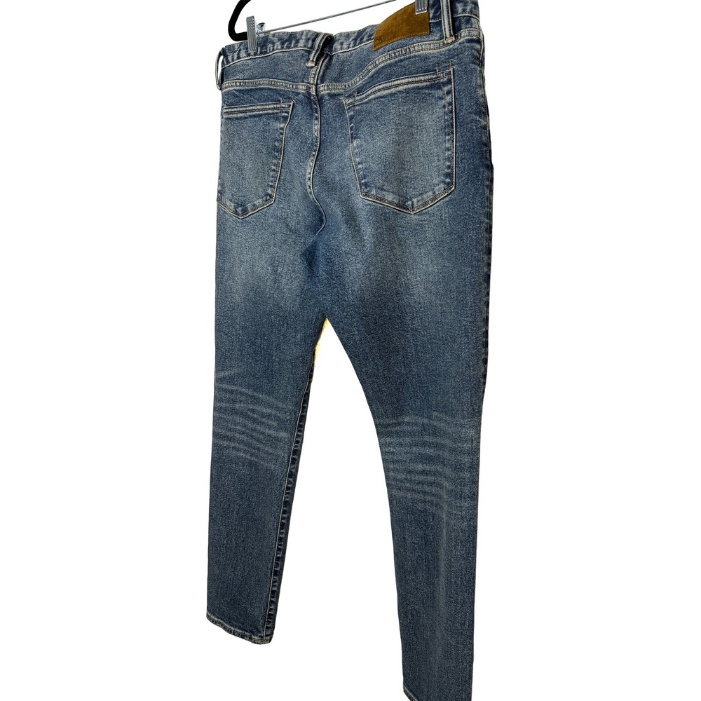 Todd Snyder Mens Slim Fit Stretch 5 Pocket Jeans Blue Wash Classic Hipster 34 32 - Picture 5 of 12